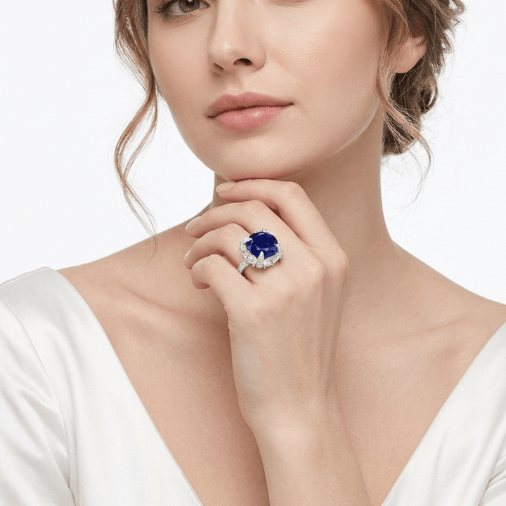 Midnight Crown Sapphire Ring - Gem Vivi