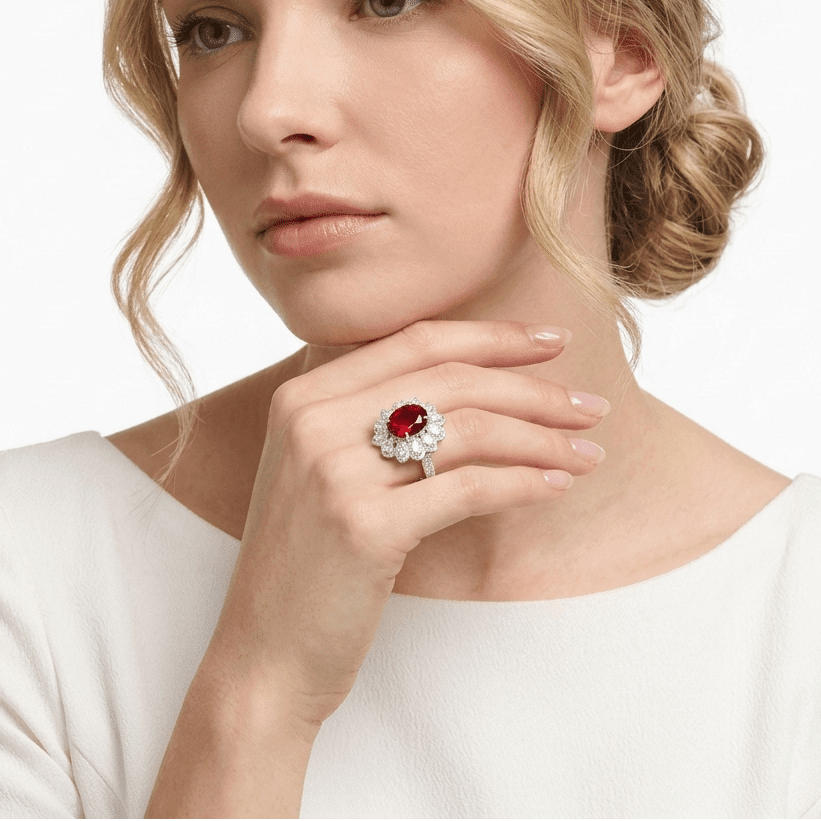 Midnight Glow Halo Ring - Gem Vivi