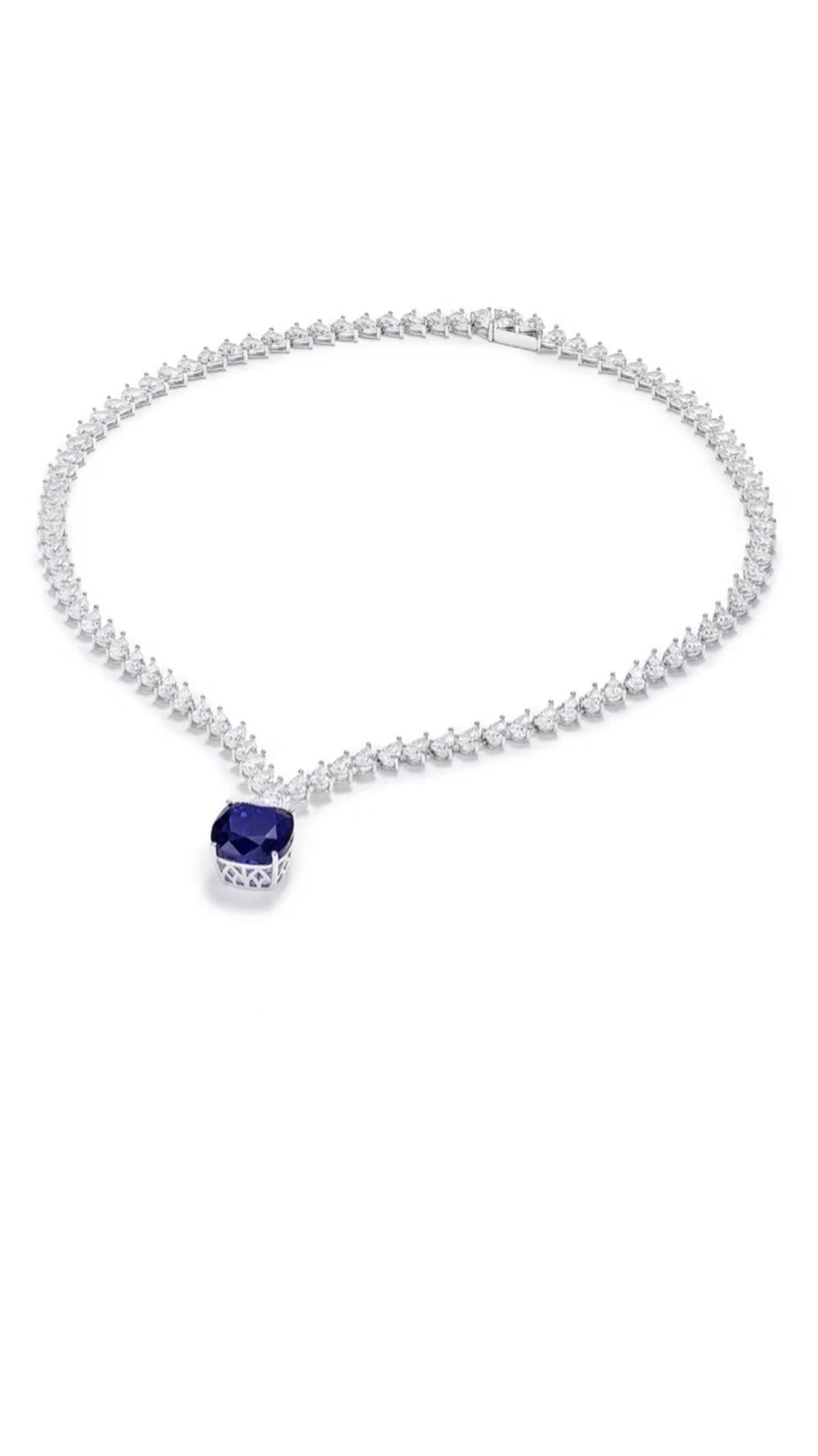 Midnight Majesty Sapphire Statement Necklace - Gem Vivi