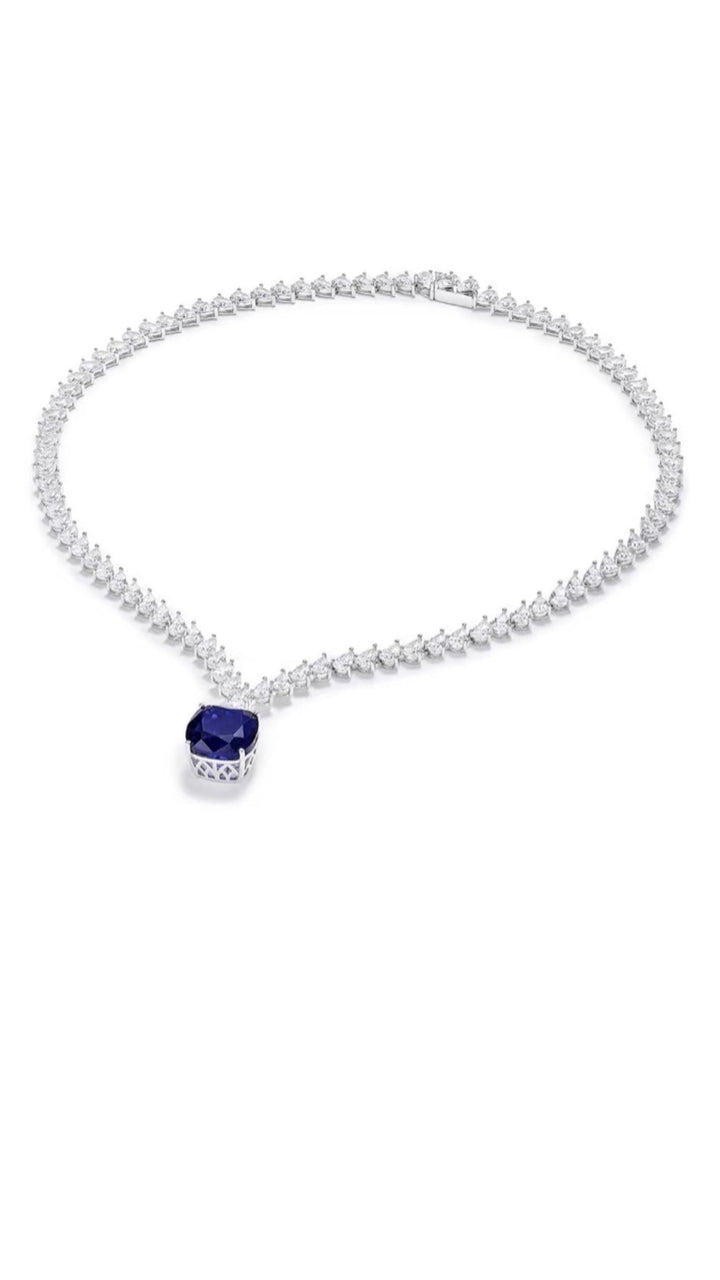 Midnight Majesty Sapphire Statement Necklace - Gem Vivi