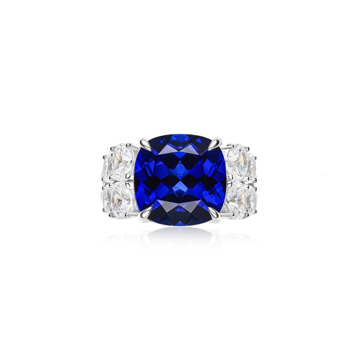 Midnight Sapphire Trinity Ring - Gem Vivi