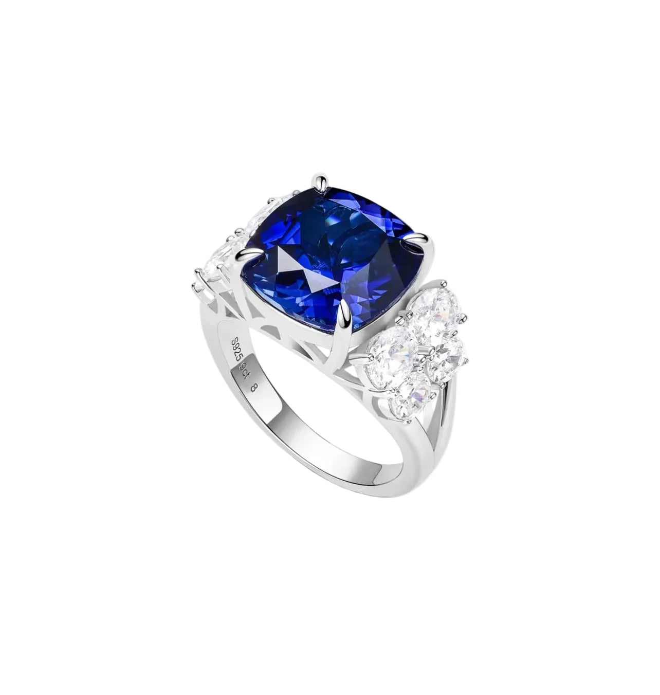 Midnight Sapphire Trinity Ring - Gem Vivi