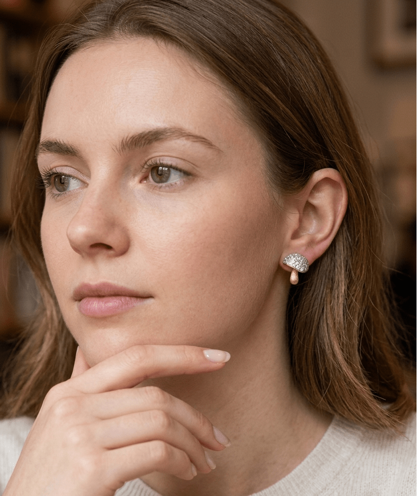 Mushroom Earrings - Gem Vivi