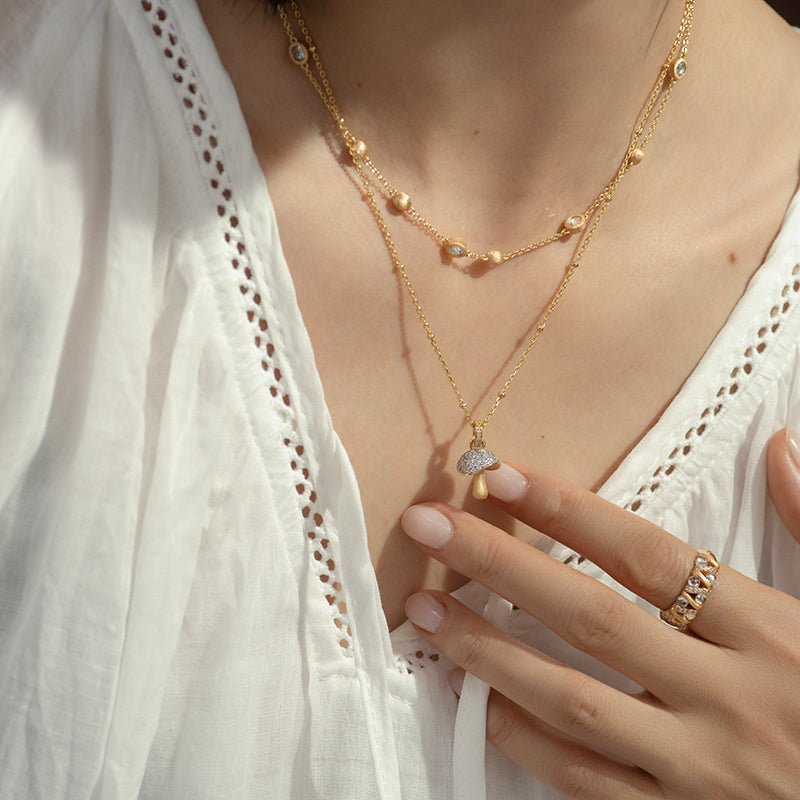 Mushroom necklace - Gem Vivi