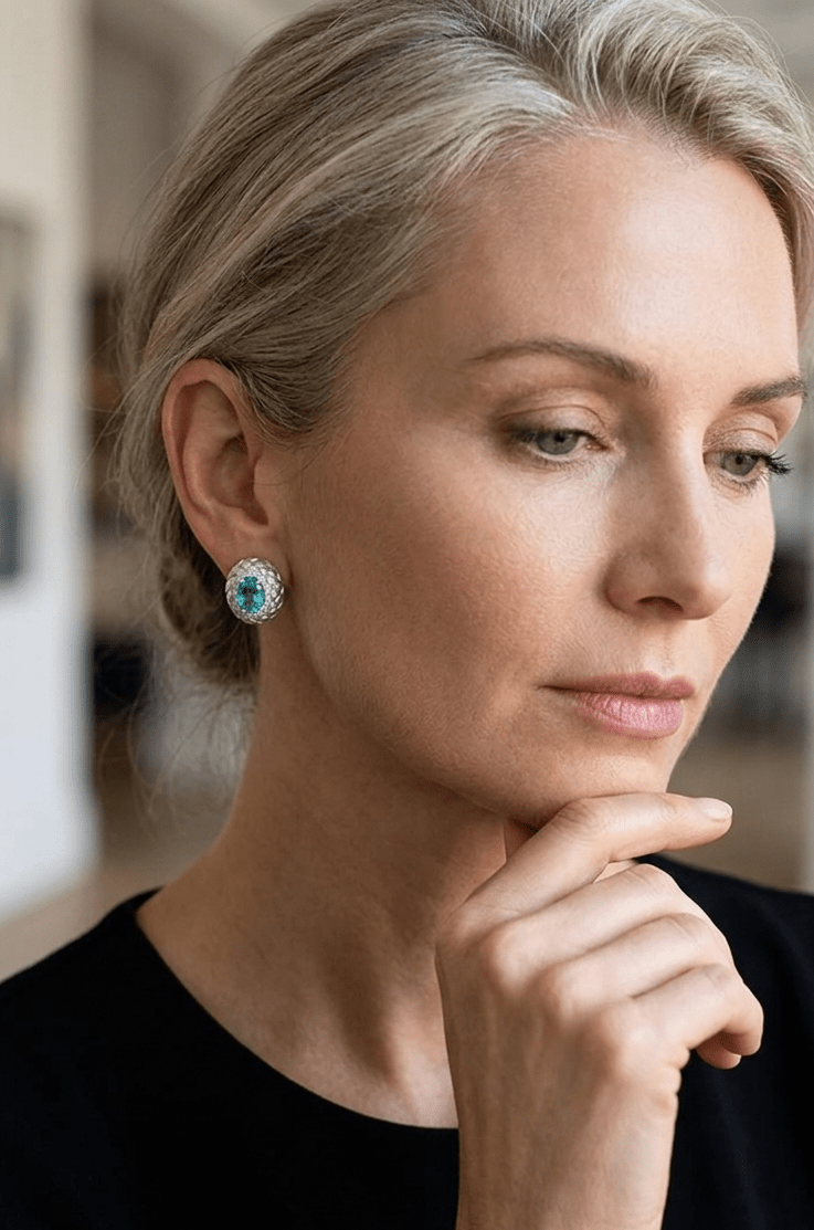 Ocean Mosaic Stud Earrings - Gem Vivi