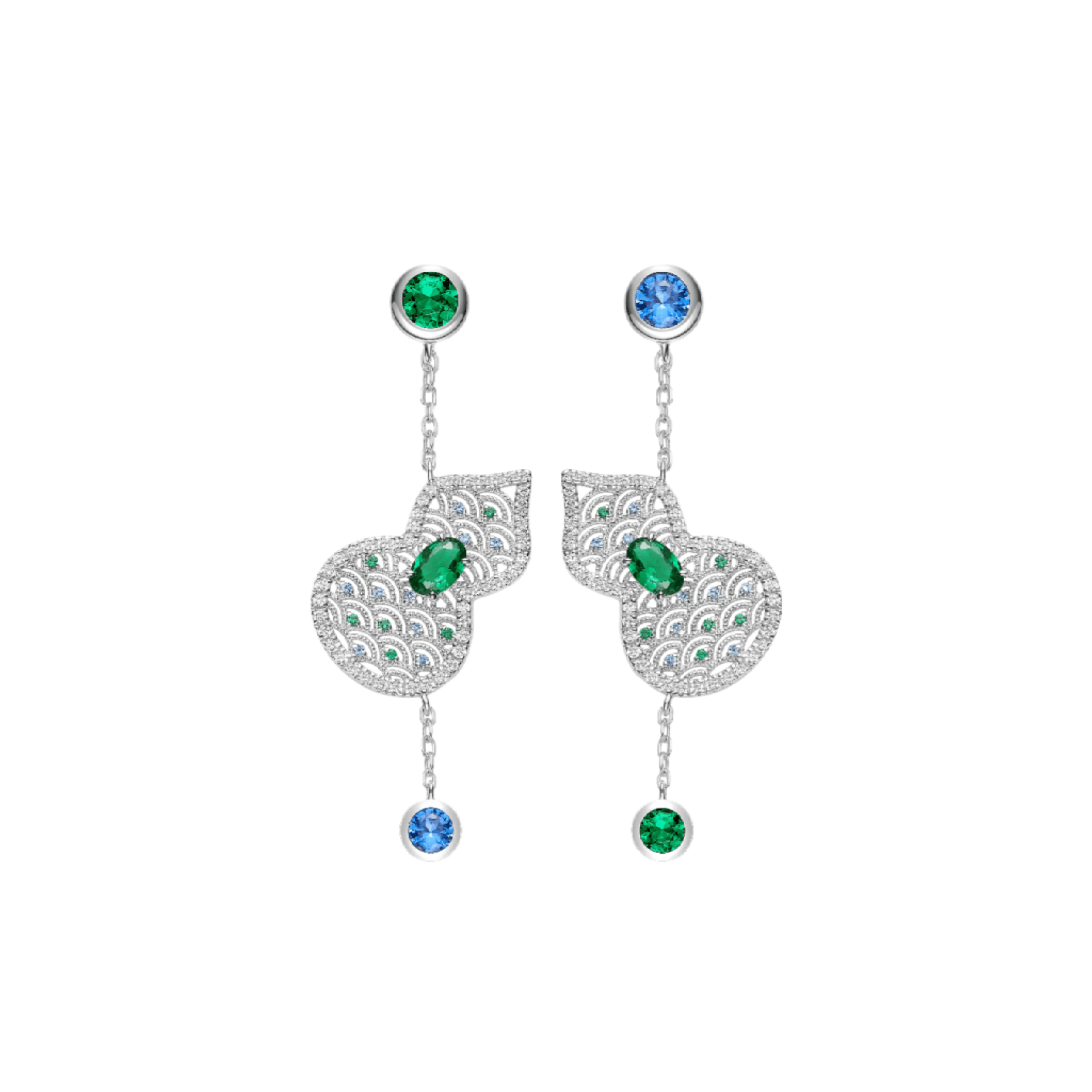 Ocean Muse Emerald Drop Earrings - Gem Vivi