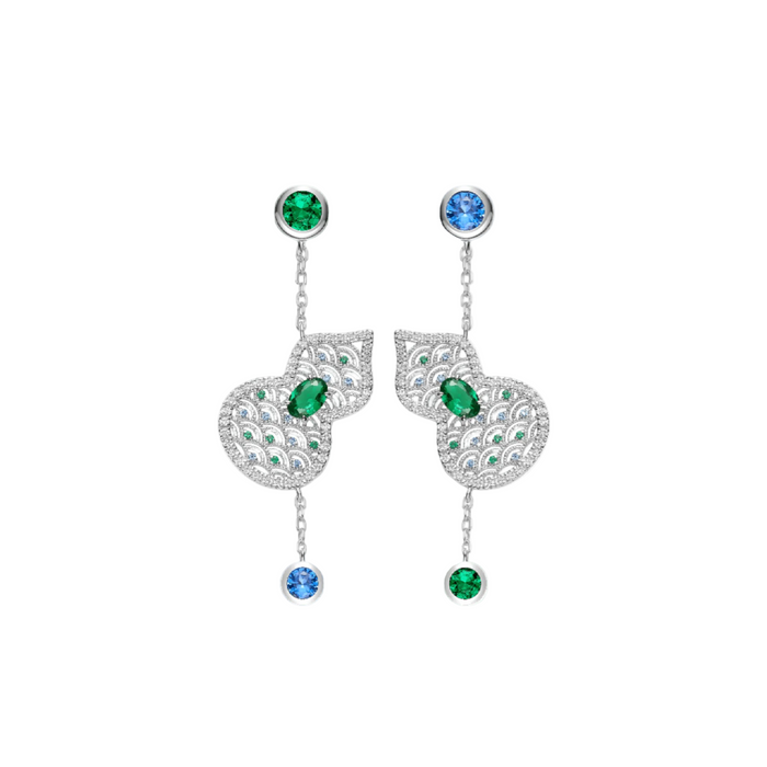 Ocean Muse Emerald Drop Earrings - Gem Vivi