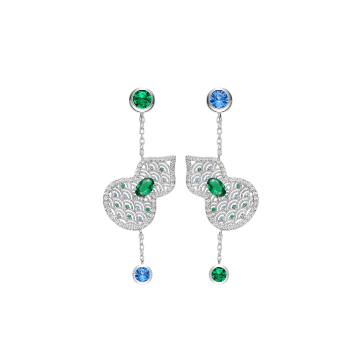 Ocean Muse Emerald Drop Earrings - Gem Vivi