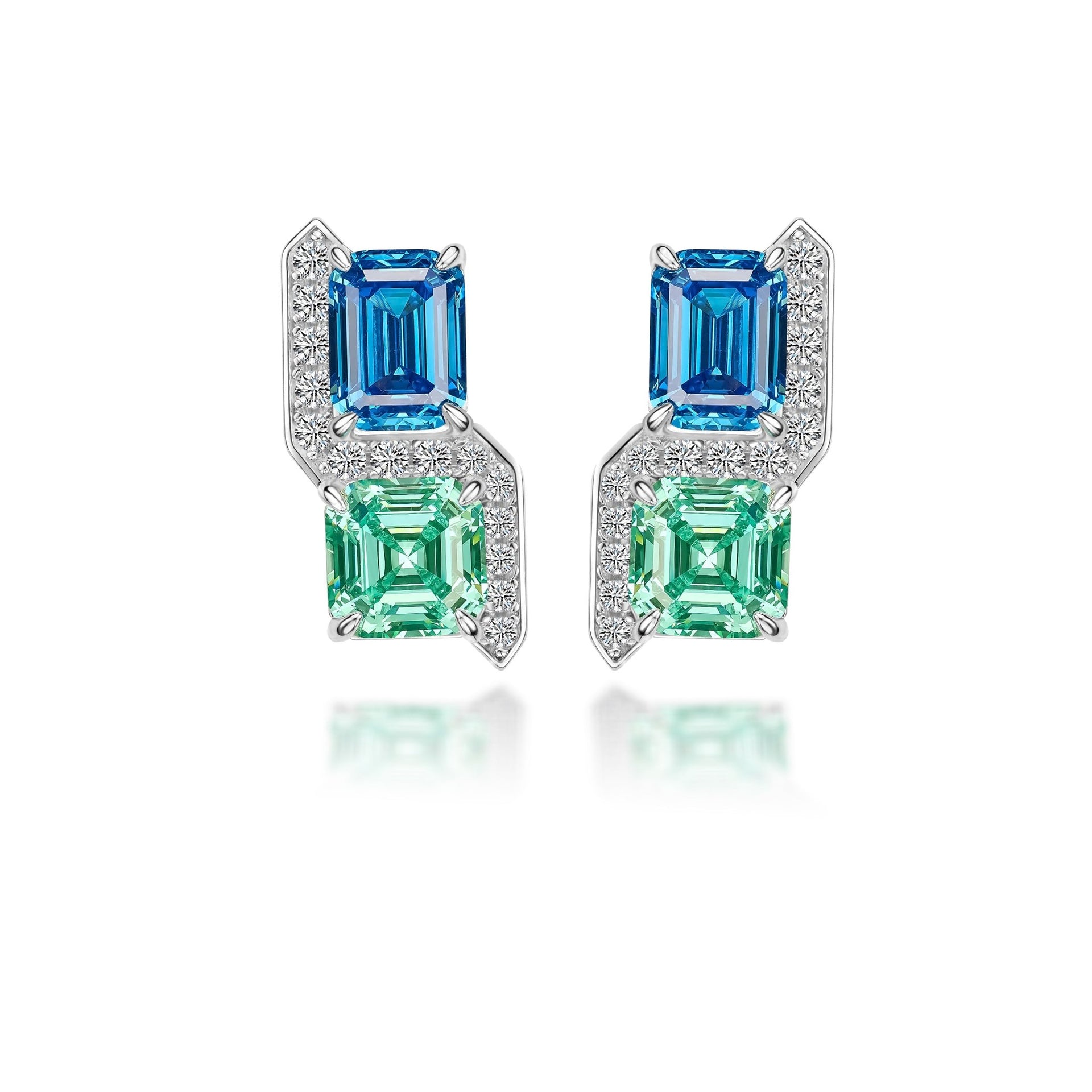 Ocean Prism Paraiba Duo Earrings - Gem Vivi