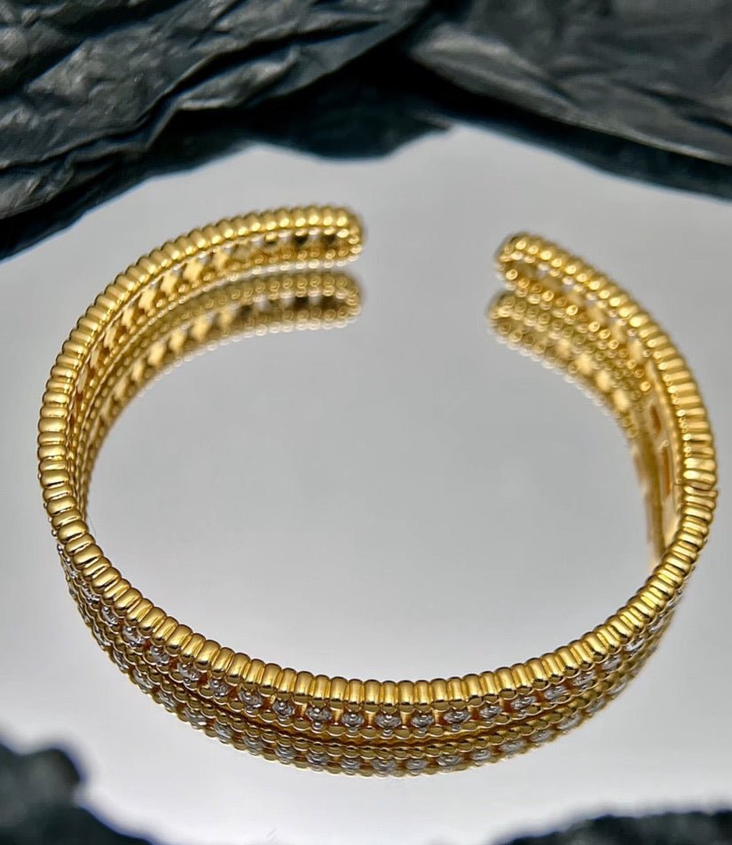 Olympia Beaded Sparkle Bangle - Gem Vivi