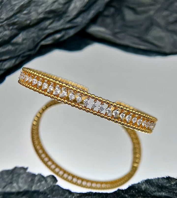 Olympia Beaded Sparkle Bangle - Gem Vivi