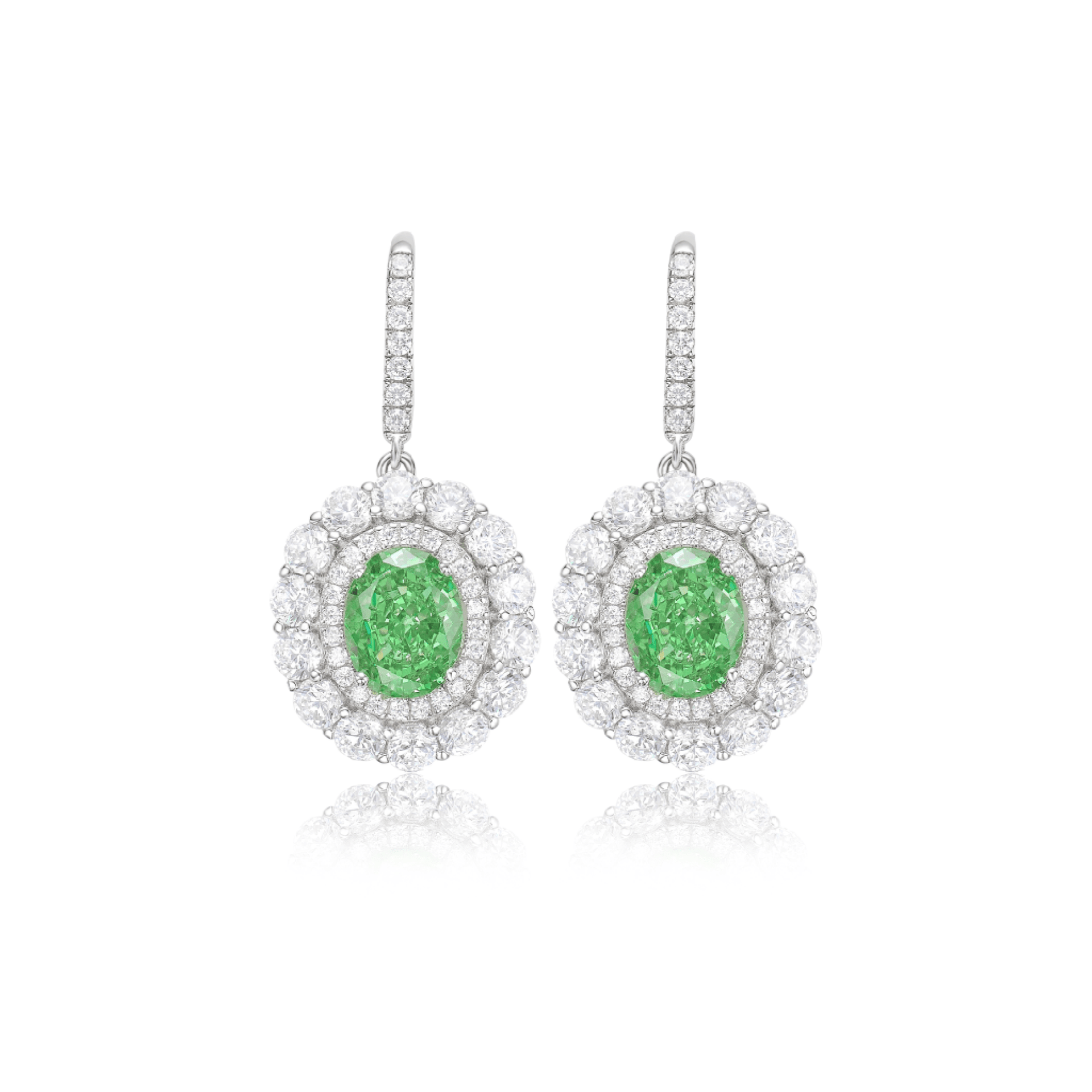 Oval Paraiba Drop Earrings - Gem Vivi
