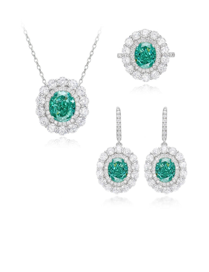 Oval Paraiba Drop Earrings - Gem Vivi