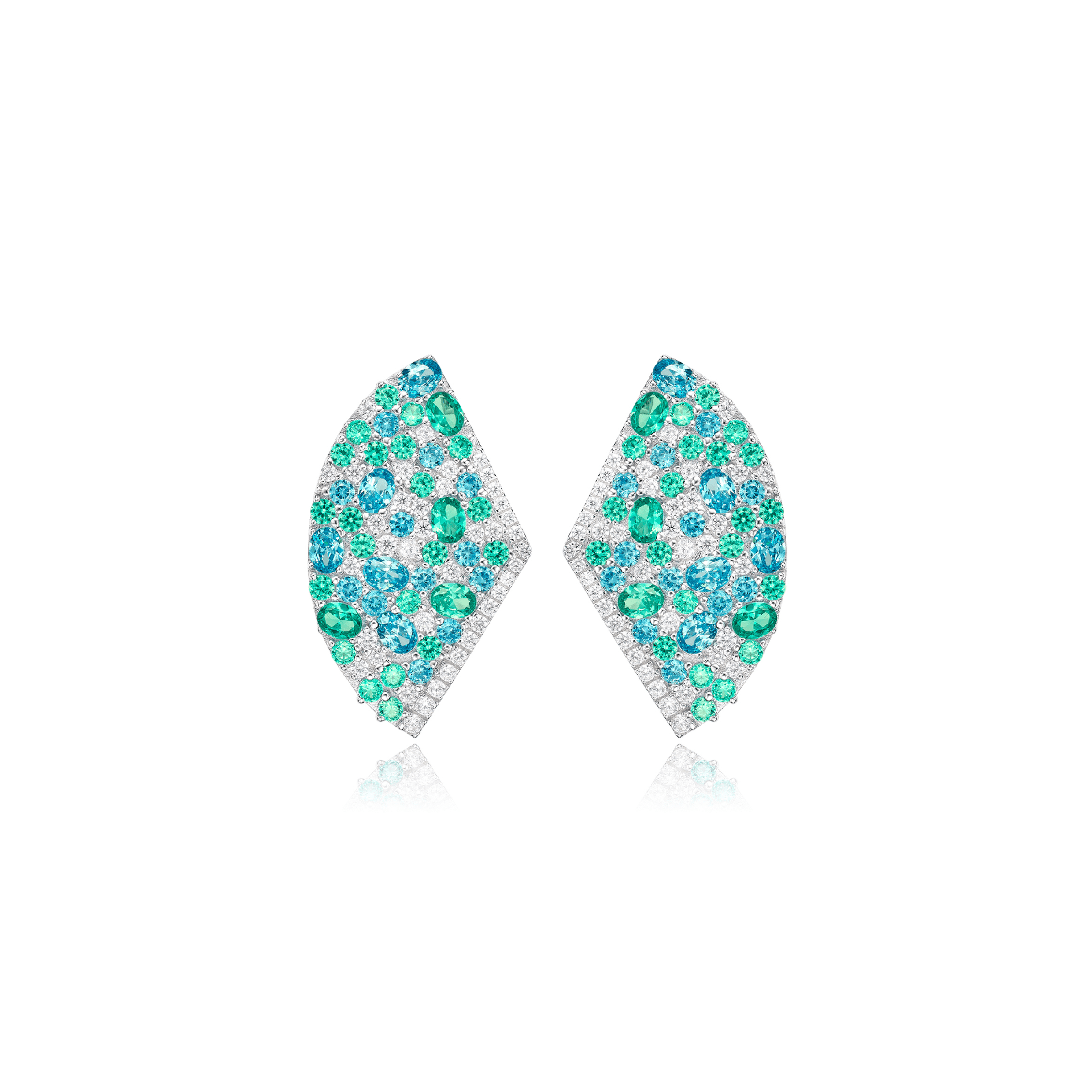 Paraiba Ocean Mirage Earrings - Gem Vivi