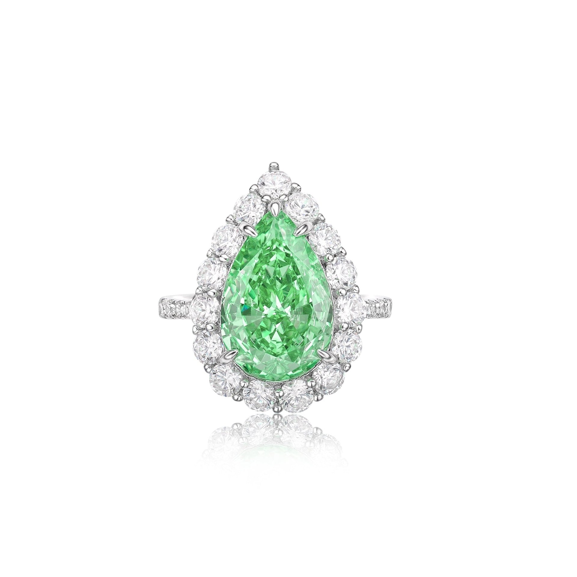 Paraiba Raindrop Halo Ring - Gem Vivi