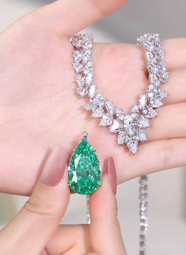 Paraiba Raindrop Royale Necklace - Gem Vivi