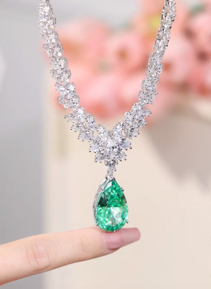 Paraiba Raindrop Royale Necklace - Gem Vivi