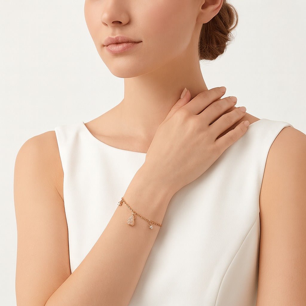 Pear White Bracelet - Gem Vivi