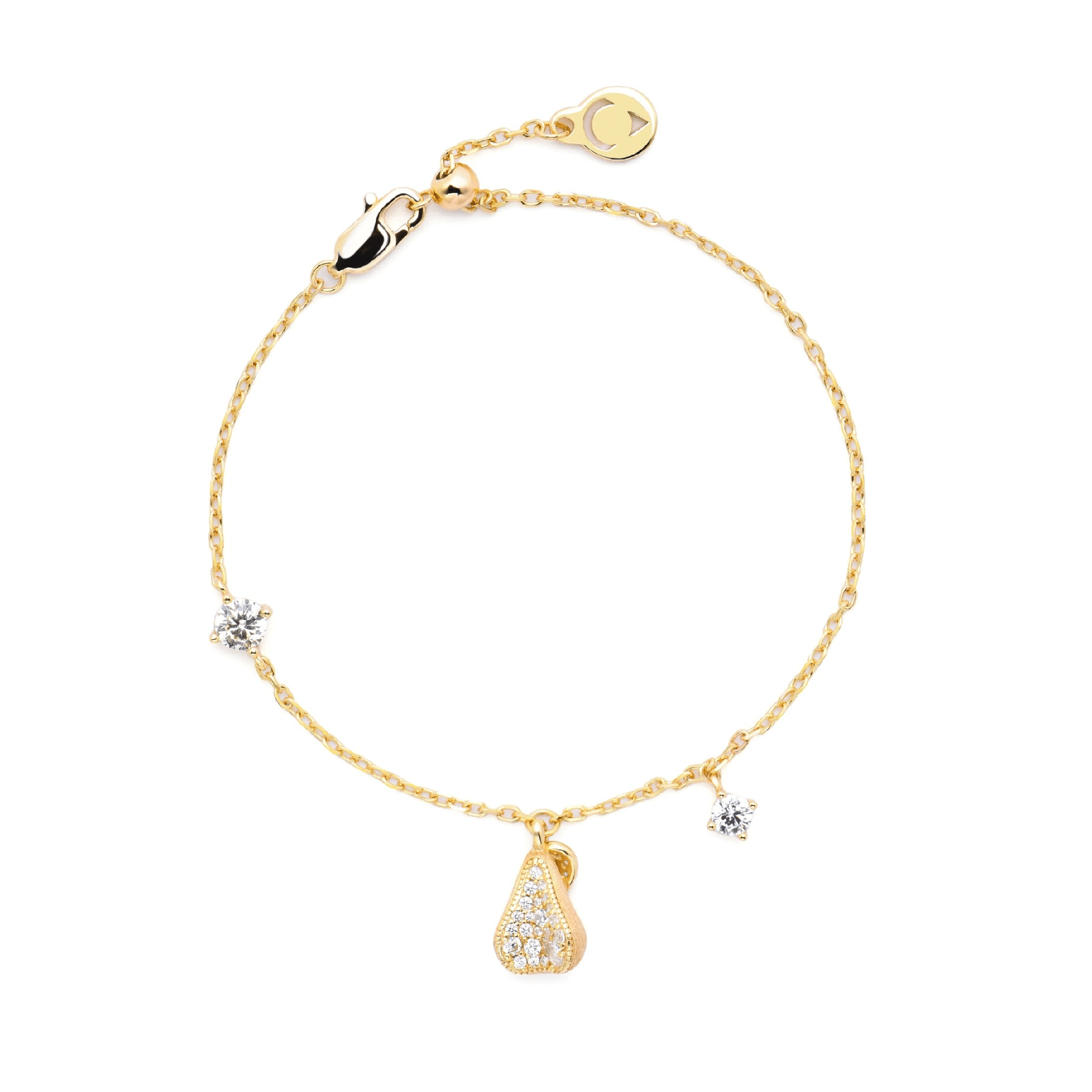 Pear White Bracelet - Gem Vivi