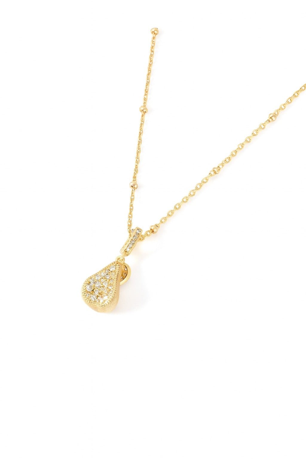Pear White Necklace - Gem Vivi