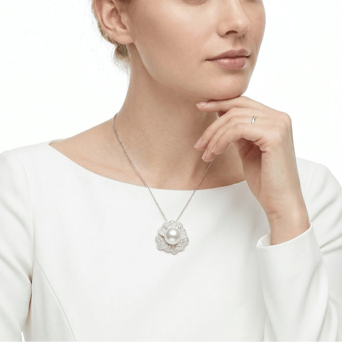 Pearl Bloom Pendant Necklace - Gem Vivi