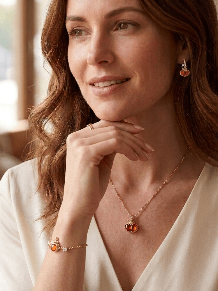 Persimmon Orange Bracelet - Gem Vivi