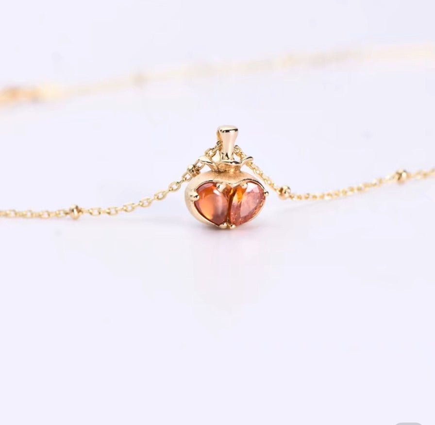 Persimmon Orange Necklace - Gem Vivi
