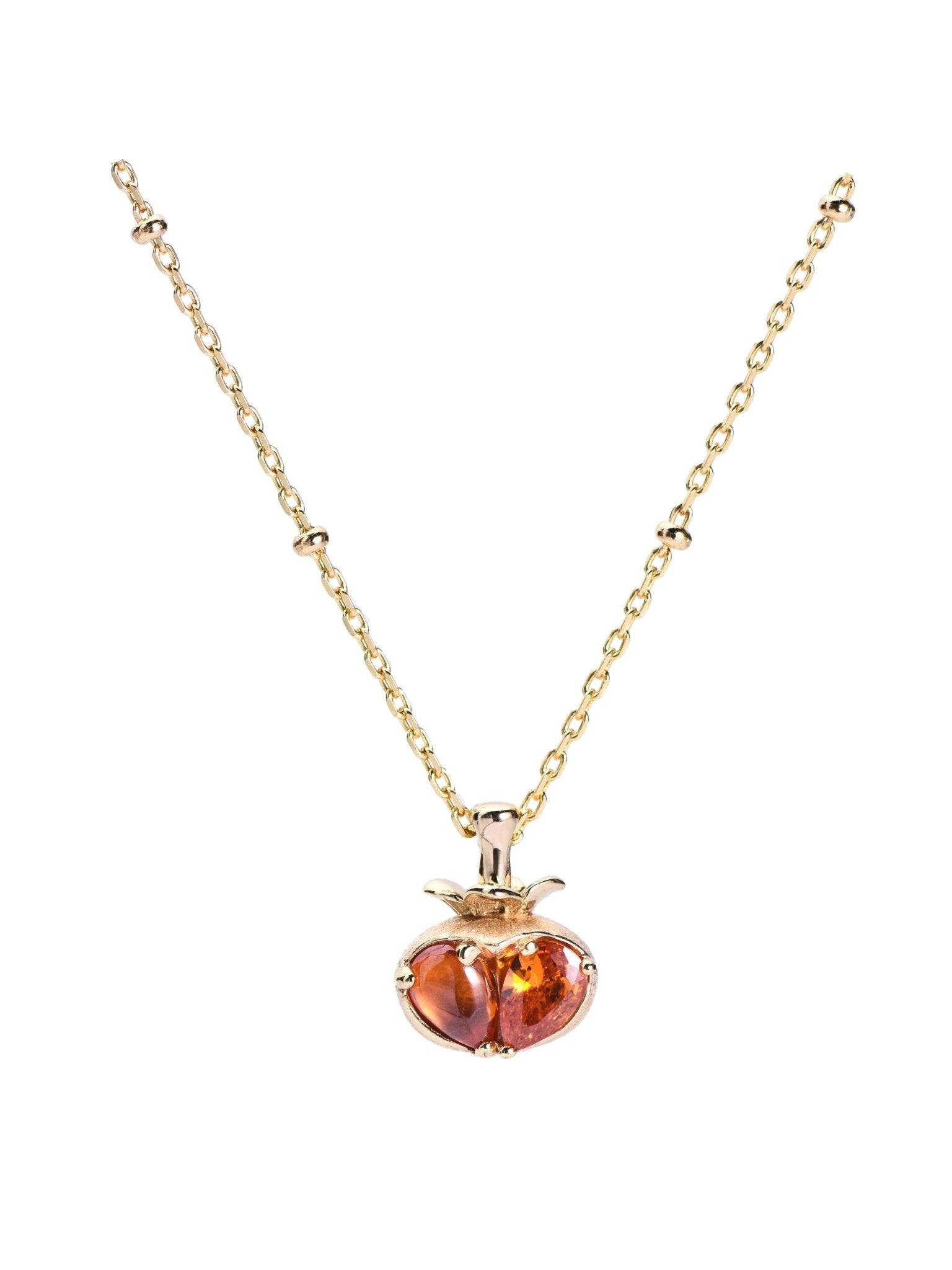 Persimmon Orange Necklace - Gem Vivi