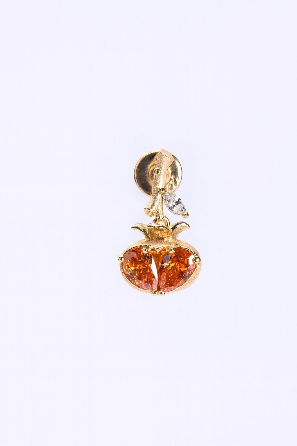 Persimmon Orange Spark Earrings - Gem Vivi