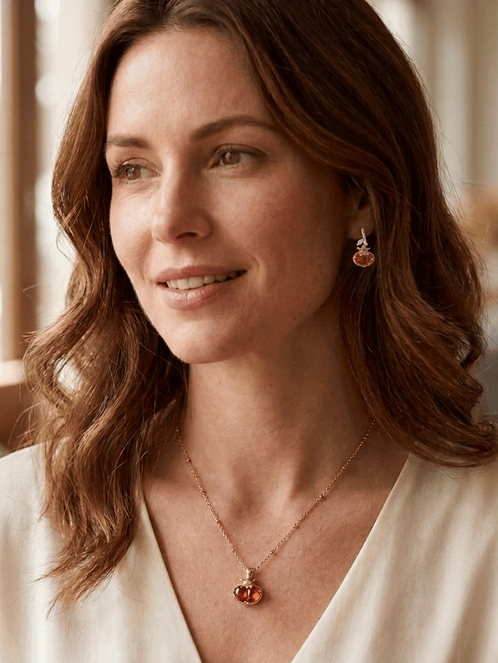 Persimmon Orange Spark Earrings - Gem Vivi