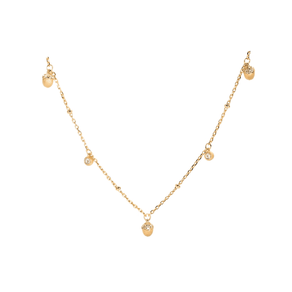 Petite Acorn Drop Necklace - Gem Vivi