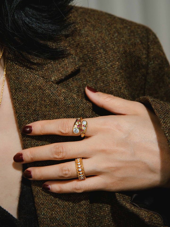 Pomegranate Wrap Ring - Gem Vivi