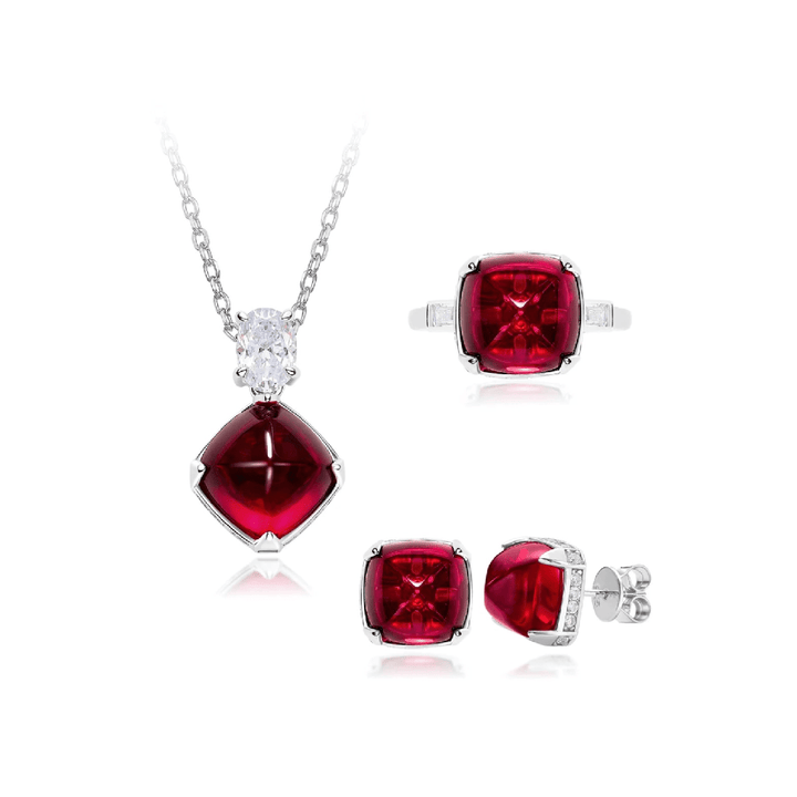 Radiance Sugar - loaf Three - Piece Jewelry Set - Gem Vivi