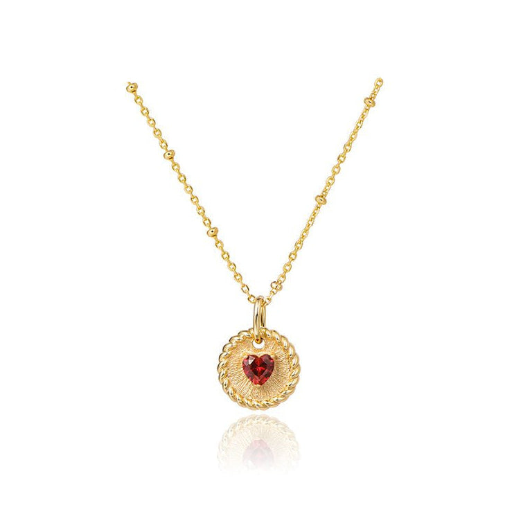 Radiant Heart Medallion Necklace - Gem Vivi