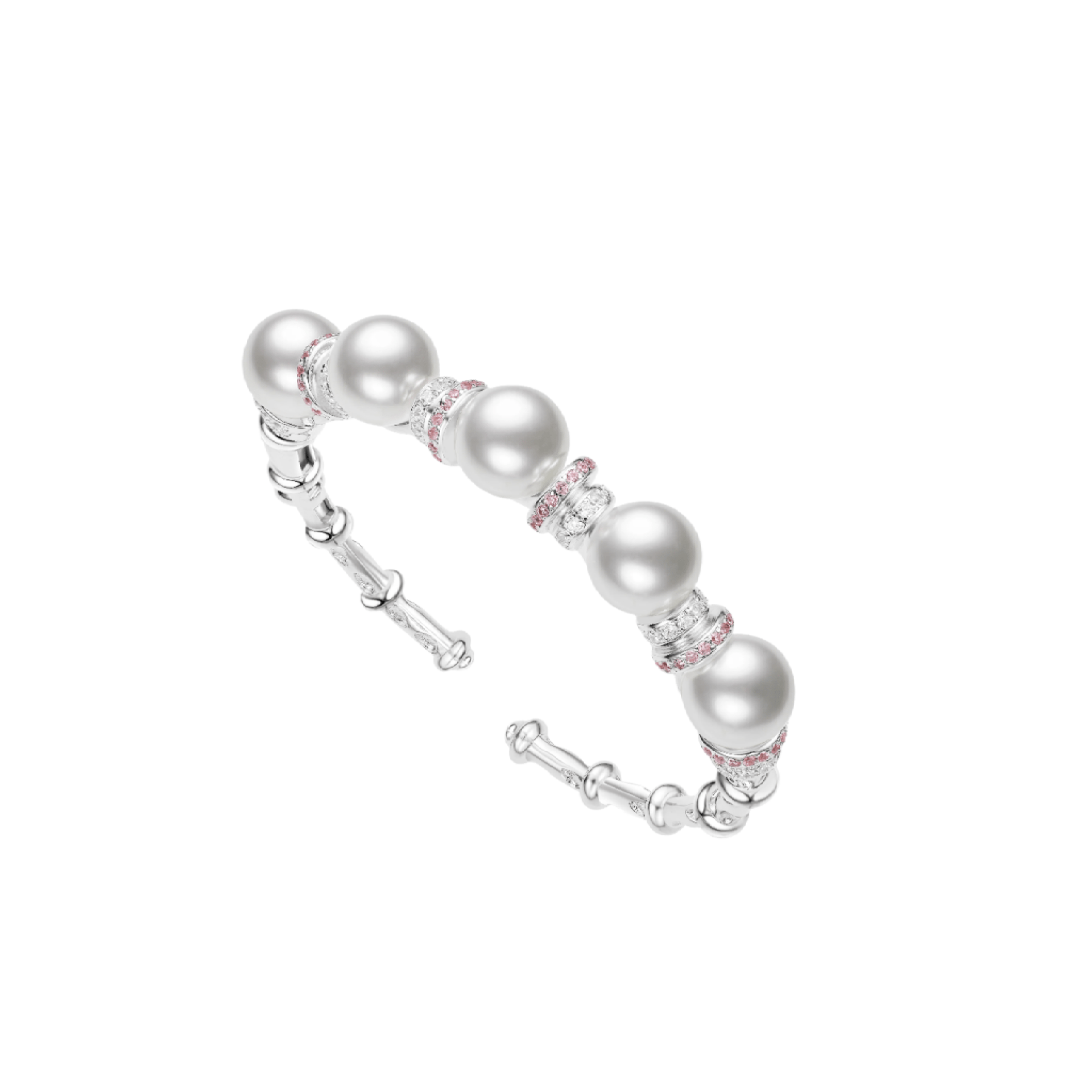 Radiant Pearl Bangle Bracelet - Gem Vivi