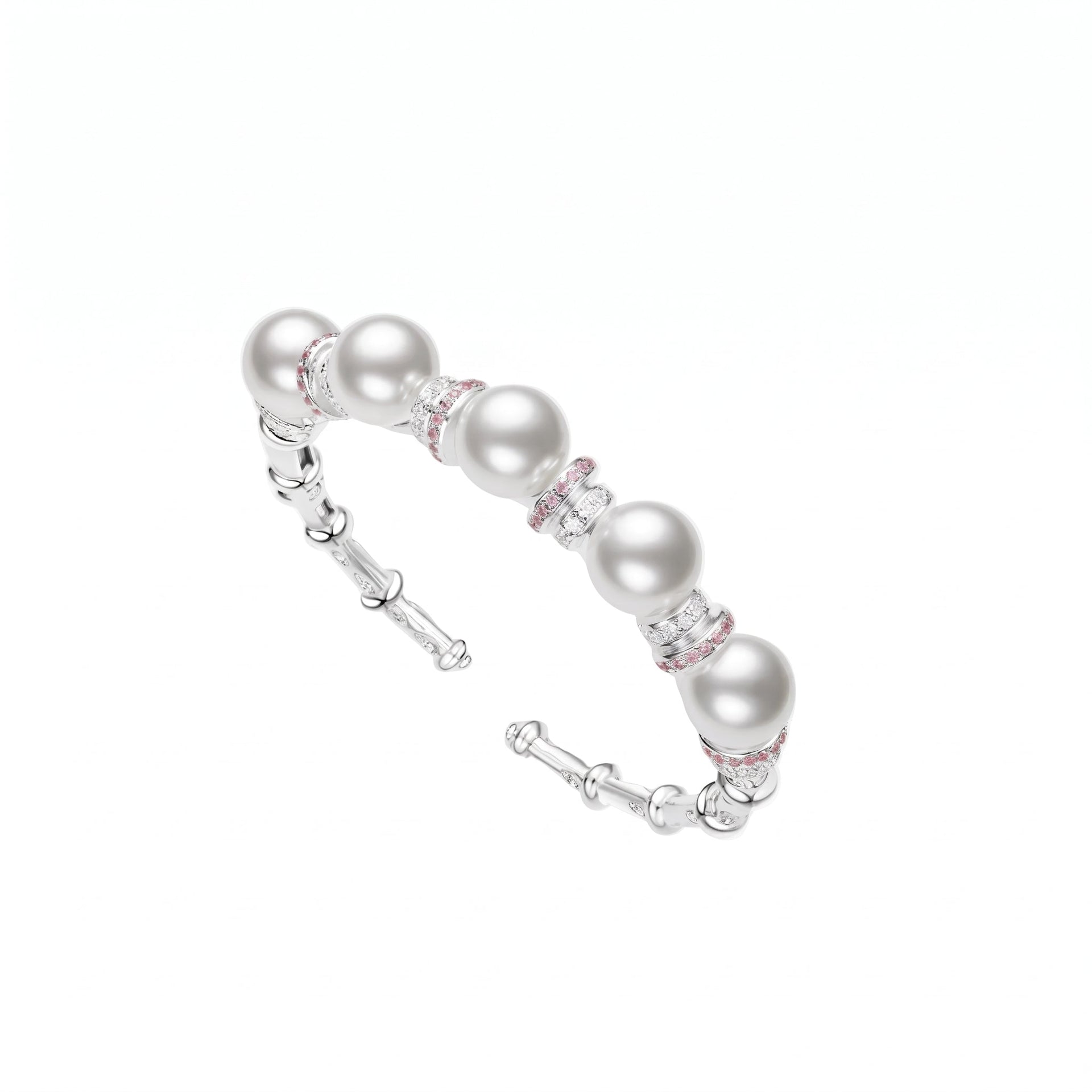 Radiant Pearl Bangle Bracelet - Gem Vivi