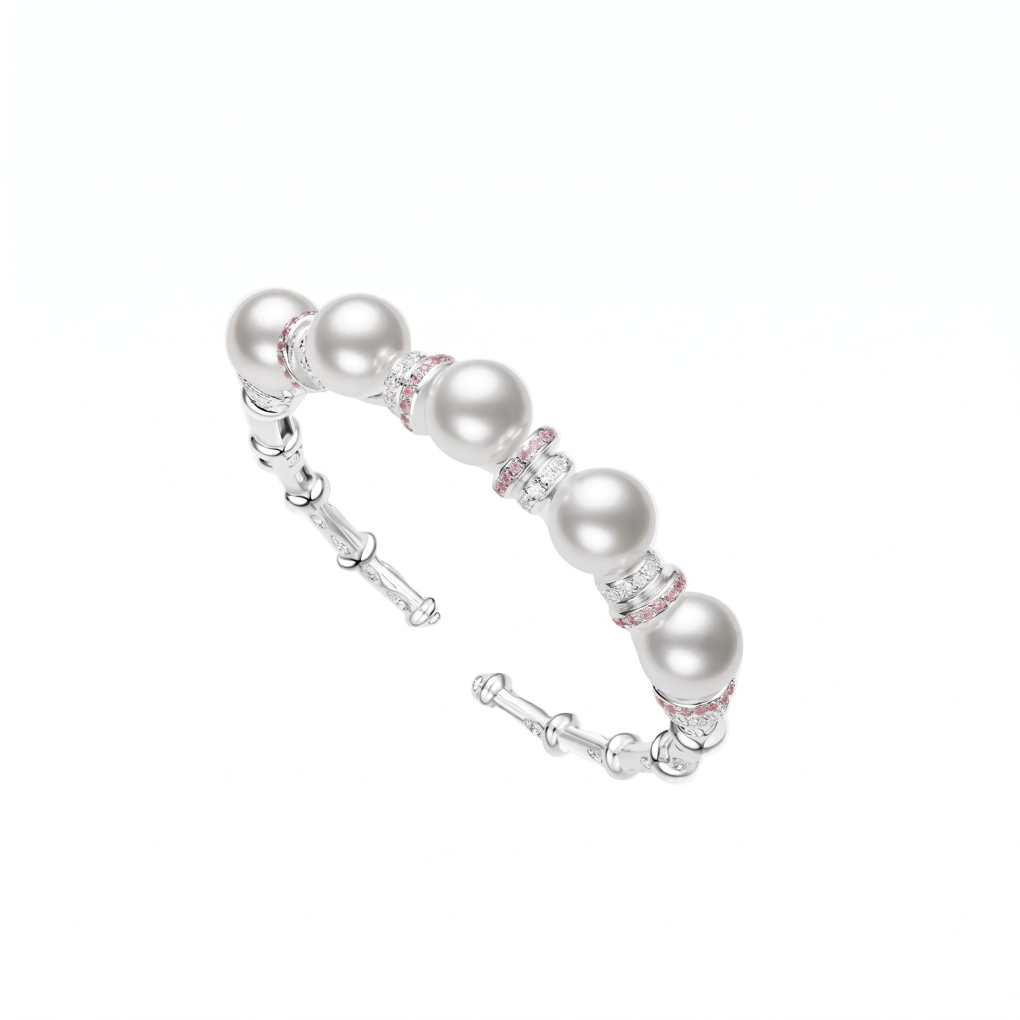 Radiant Pearl Bangle Bracelet - Gem Vivi