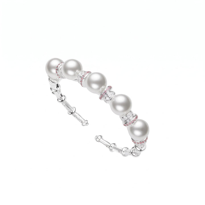 Radiant Pearl Bangle Bracelet - Gem Vivi
