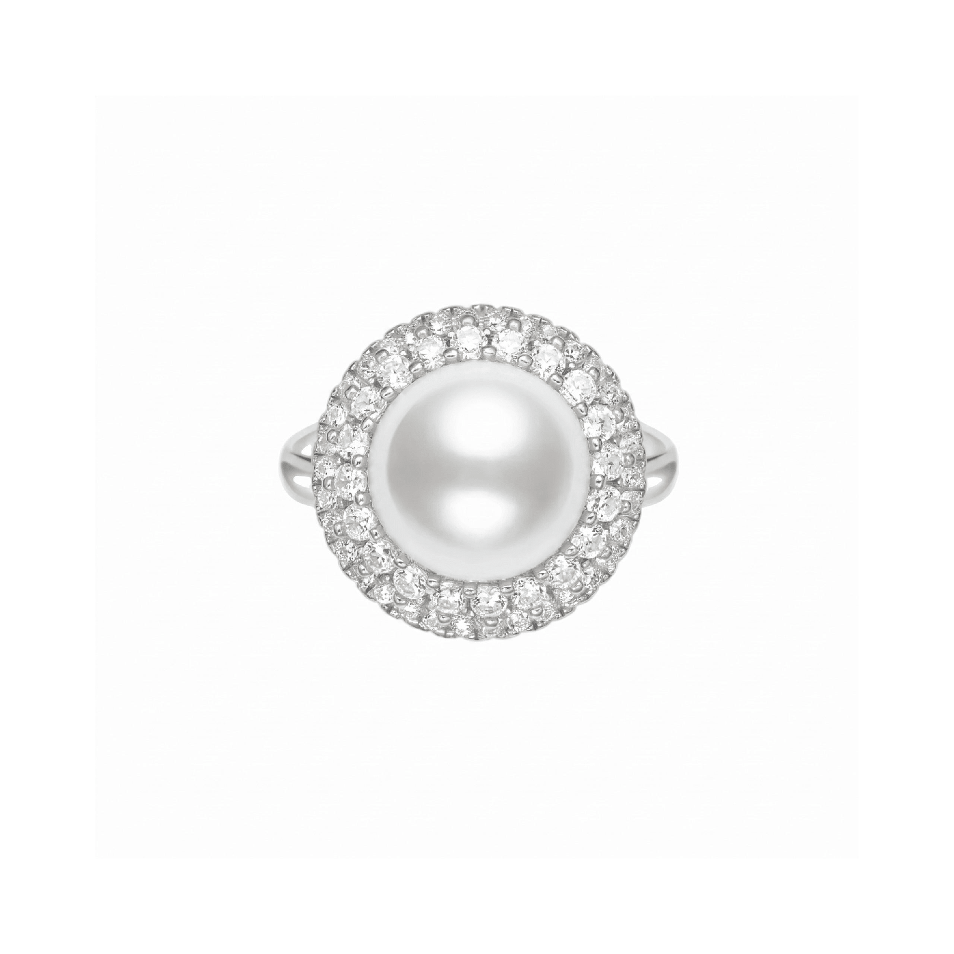Radiant Pearl Solitaire Ring - Gem Vivi