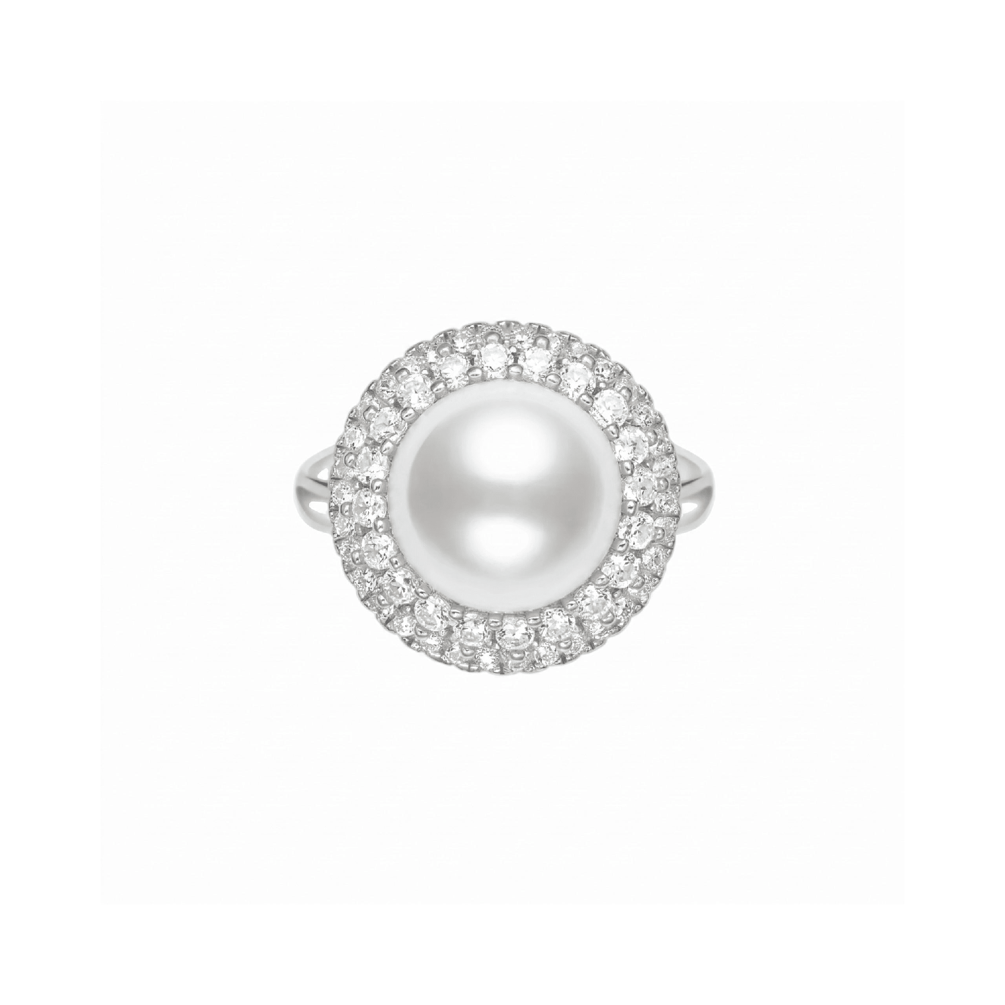 Radiant Pearl Solitaire Ring - Gem Vivi