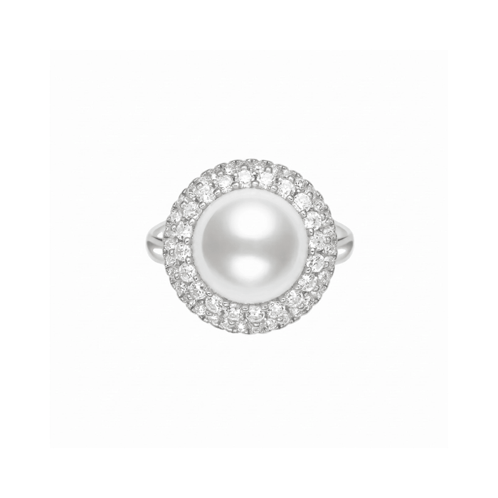 Radiant Pearl Solitaire Ring - Gem Vivi