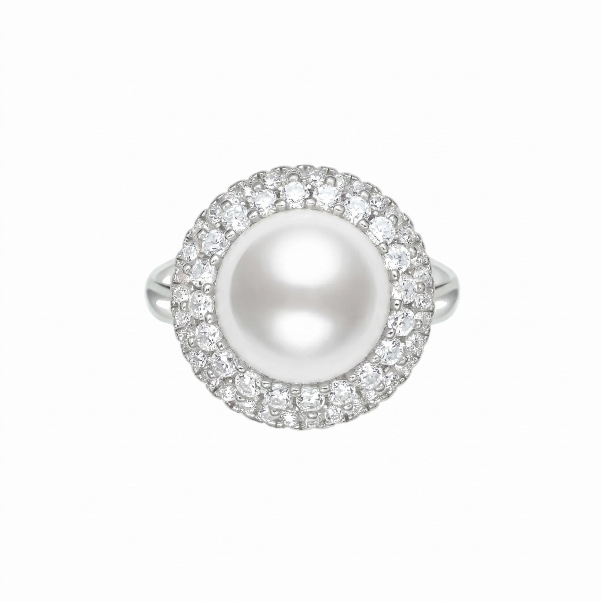 Radiant Pearl Solitaire Ring - Gem Vivi