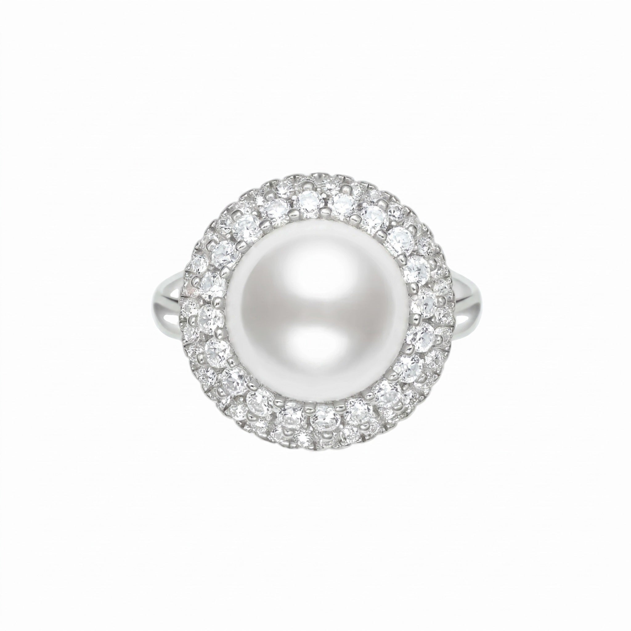 Radiant Pearl Solitaire Ring - Gem Vivi