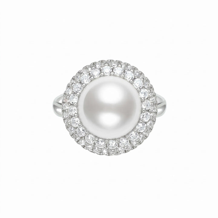 Radiant Pearl Solitaire Ring - Gem Vivi