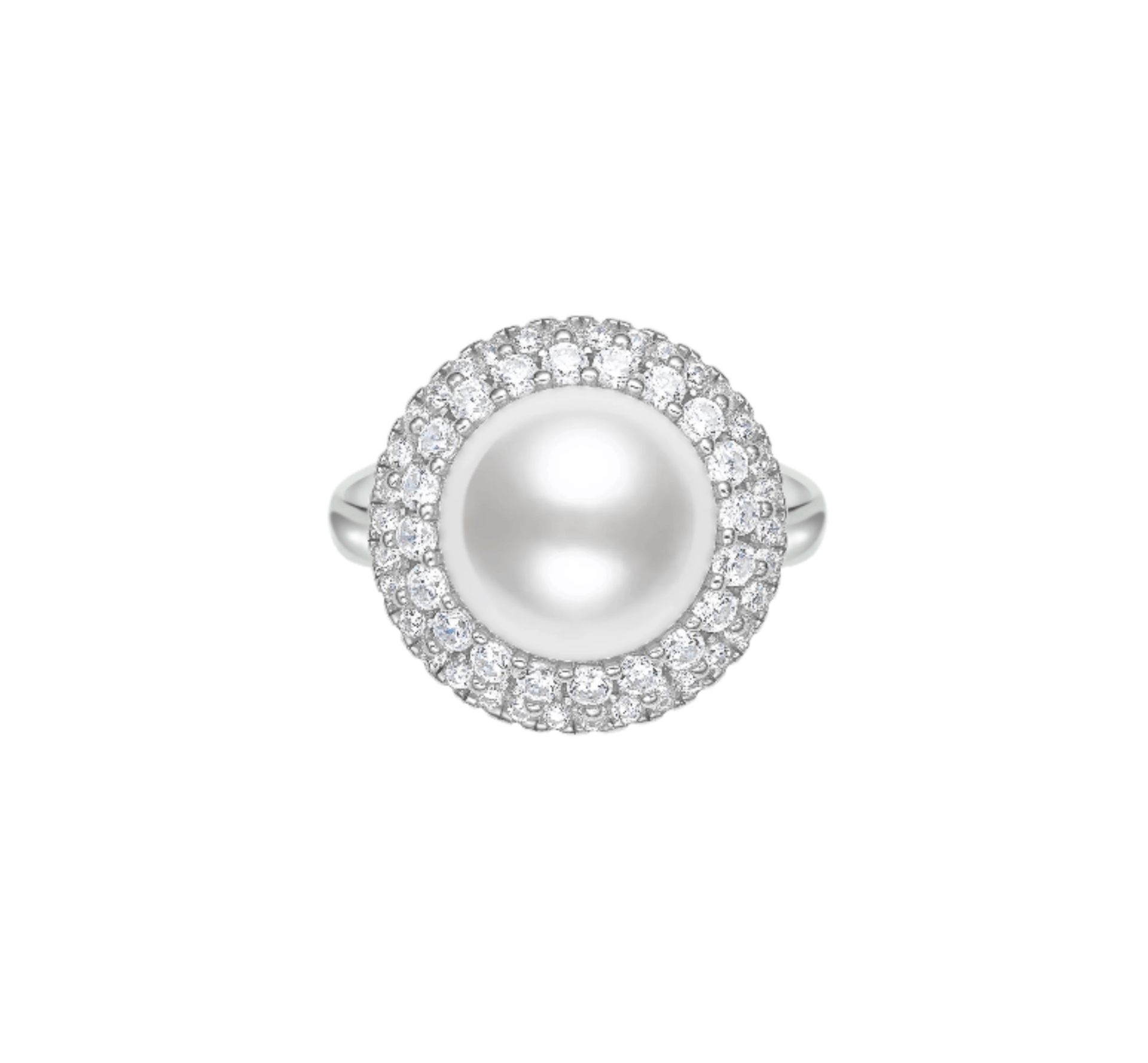 Radiant Pearl Solitaire Ring - Gem Vivi
