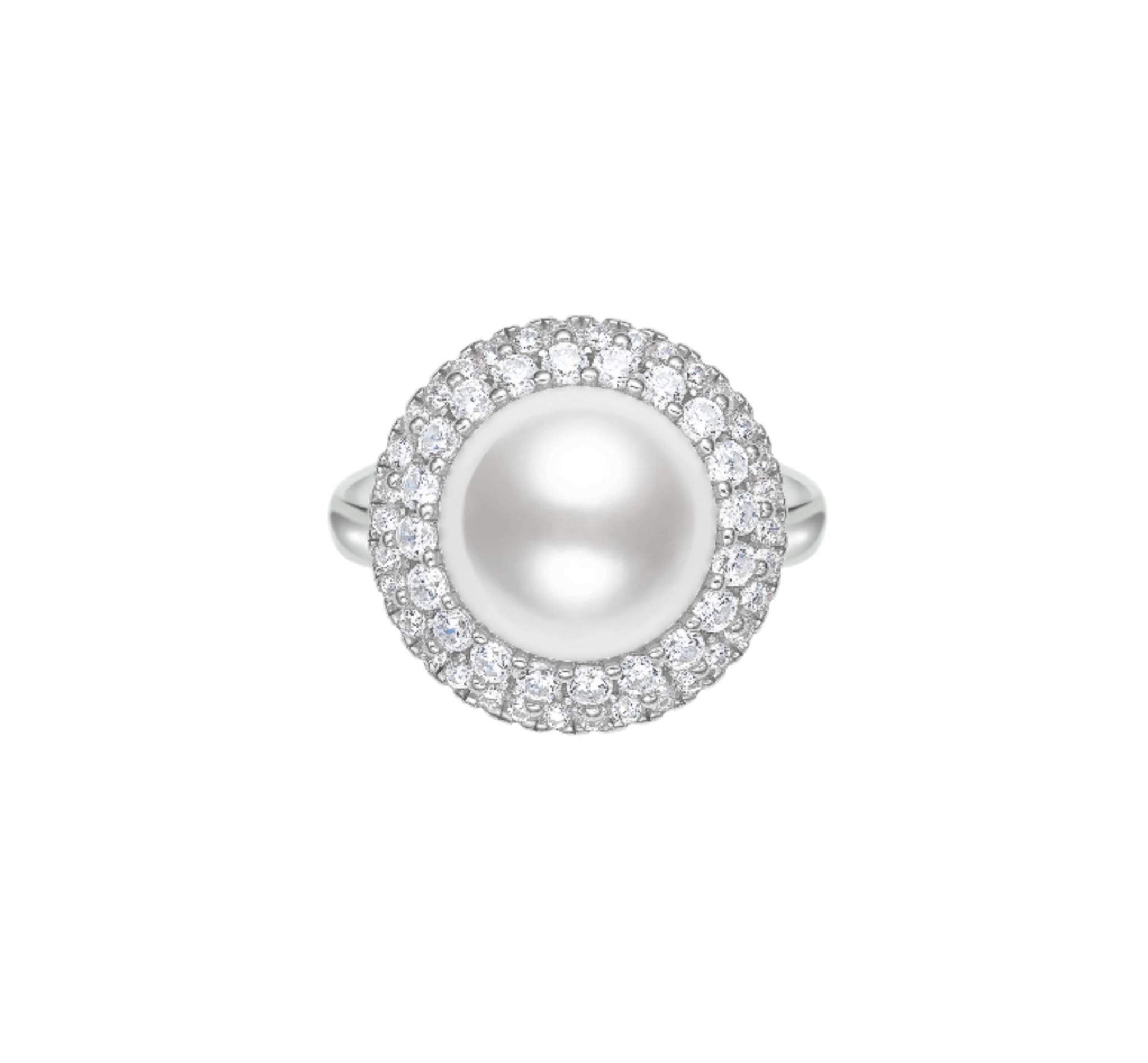 Radiant Pearl Solitaire Ring - Gem Vivi