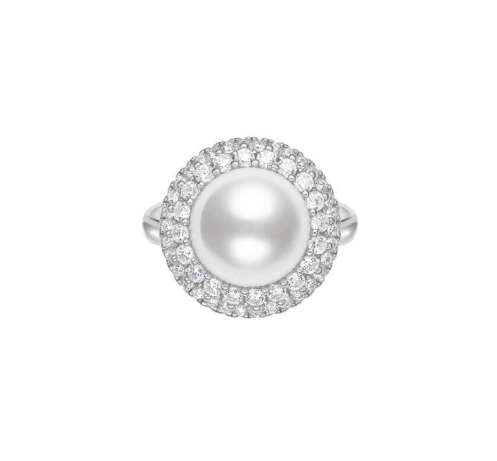 Radiant Pearl Solitaire Ring - Gem Vivi