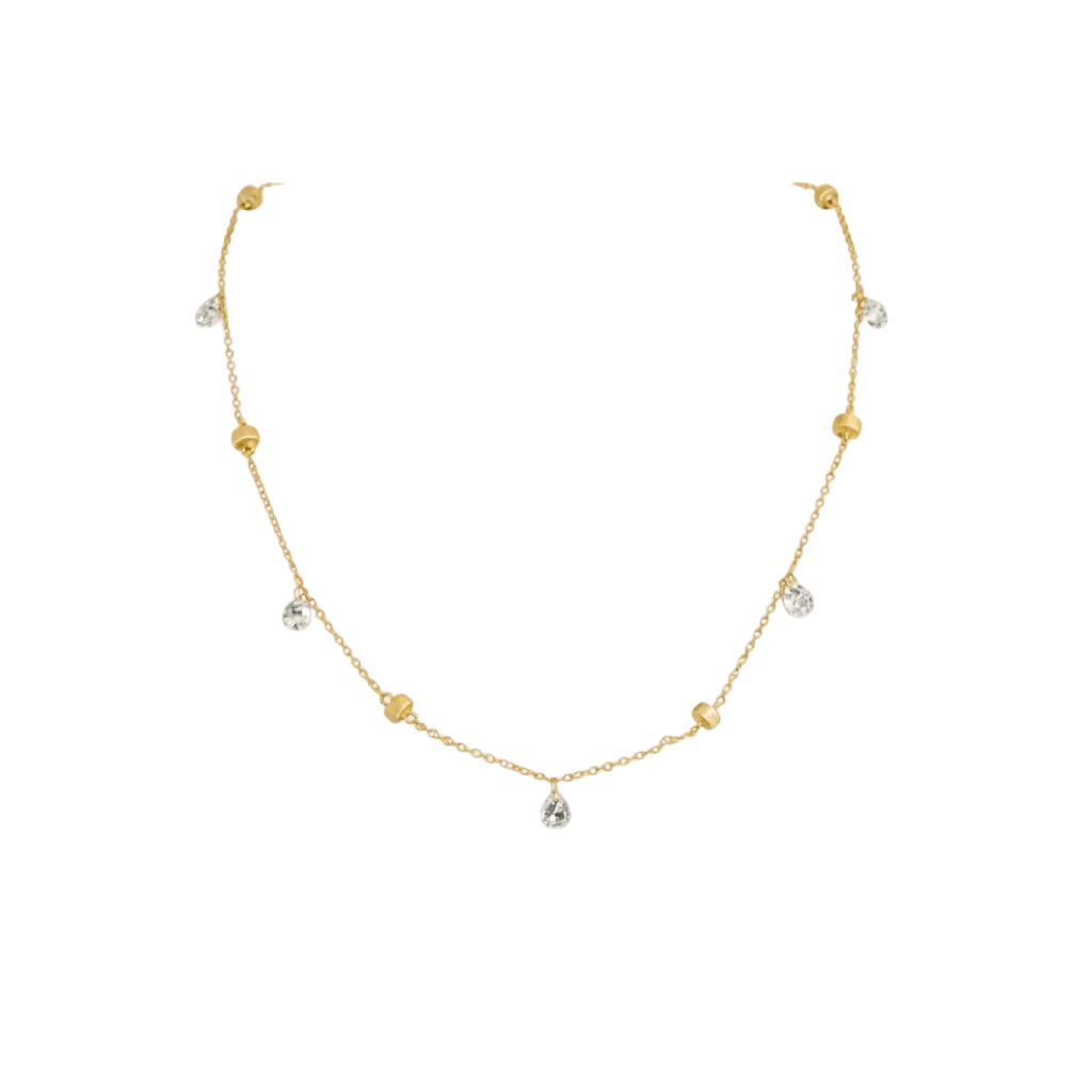 Raindrop Gold Necklace - Gem Vivi