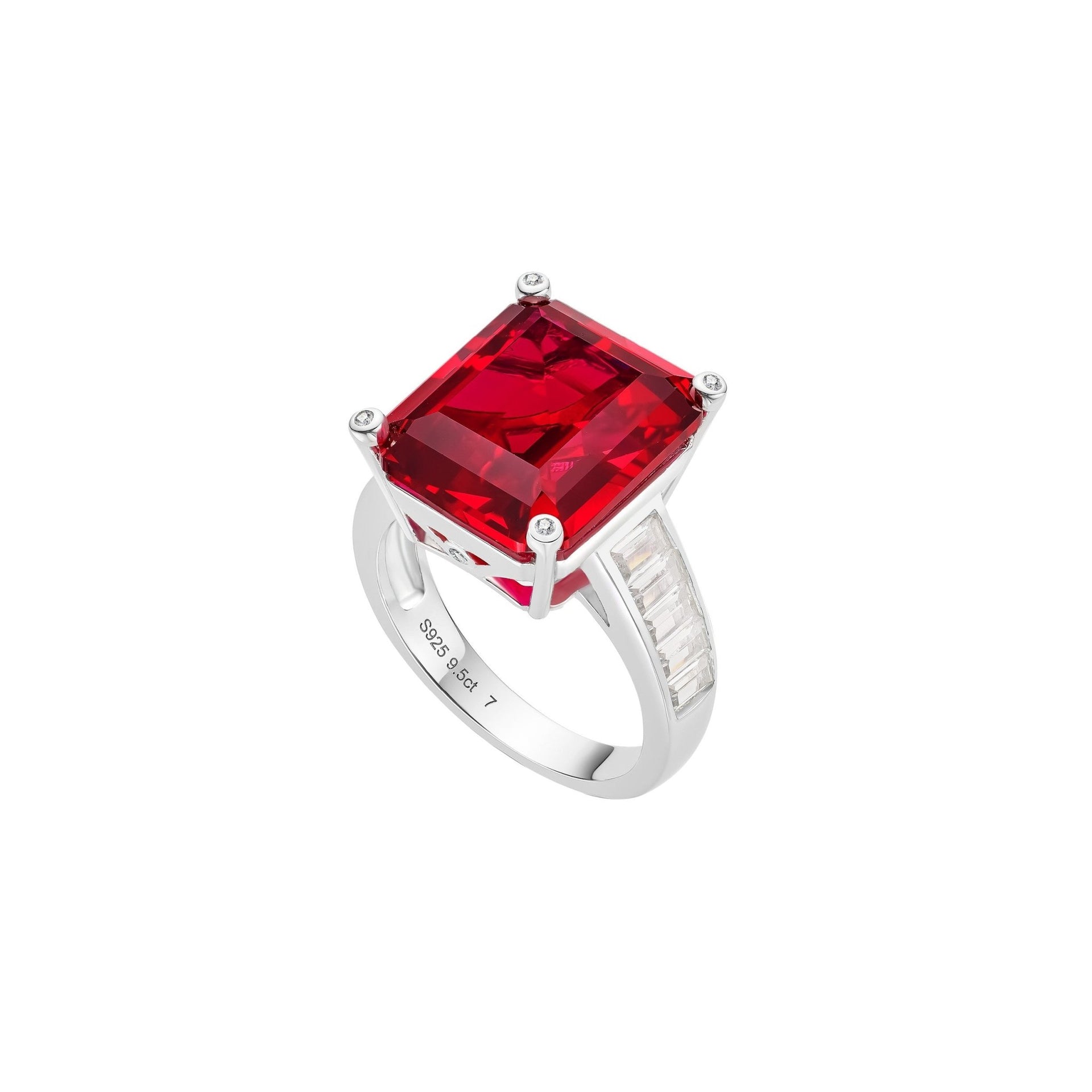 Red Luxe Ruby Solitaire Ring - Gem Vivi