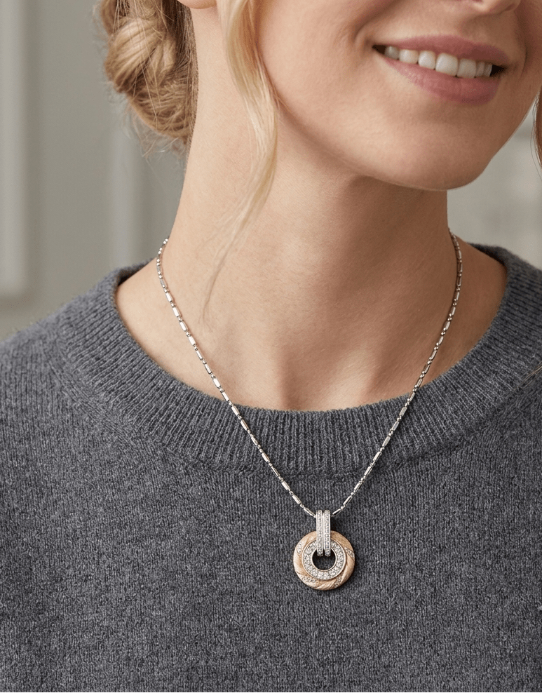 Reversible Harmony Circle Pendant Necklace - Gem Vivi
